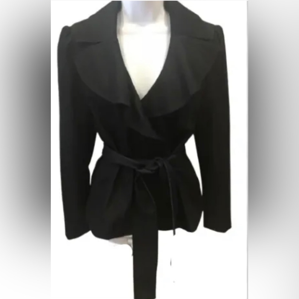 Chelsea & Theodore Jacket Size 4 Indigo Blue Belted NEW